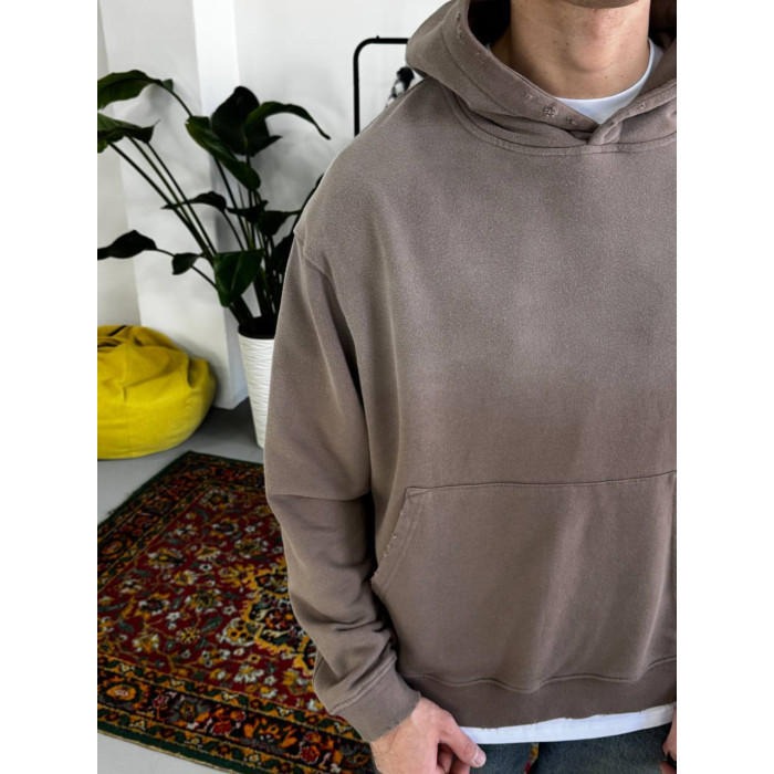 Oversize худі з необробленими краями
