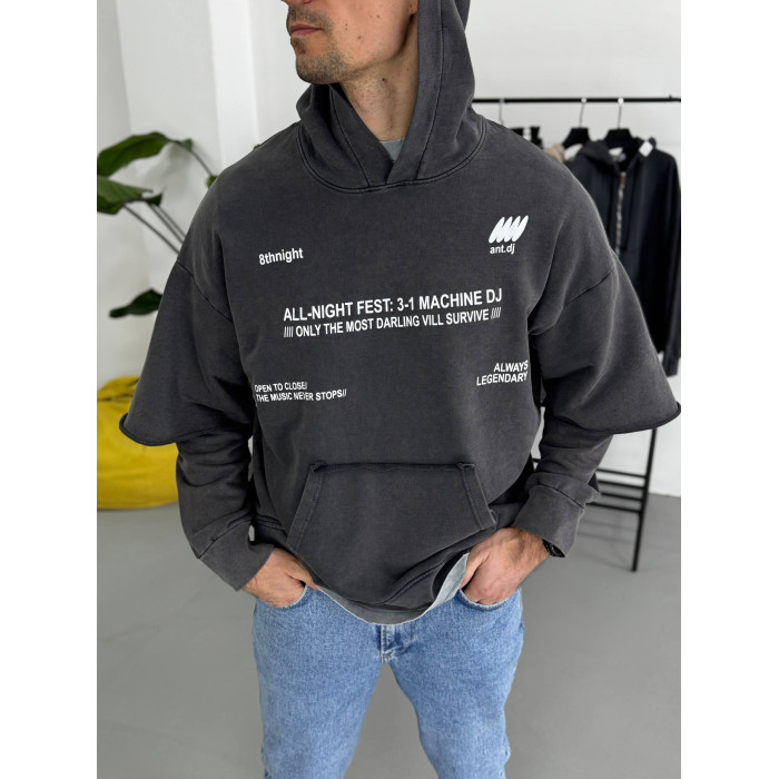 Oversize худі з імітацією футболки