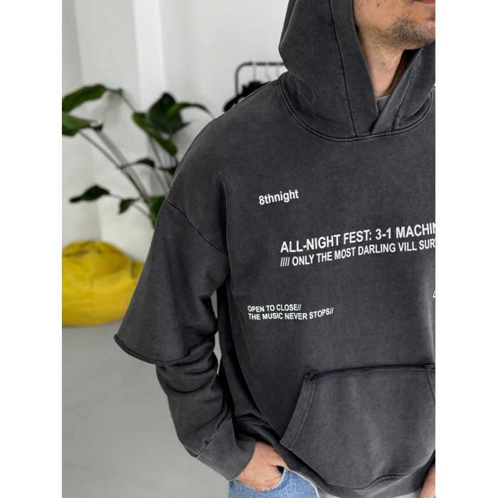 Oversize худі з імітацією футболки