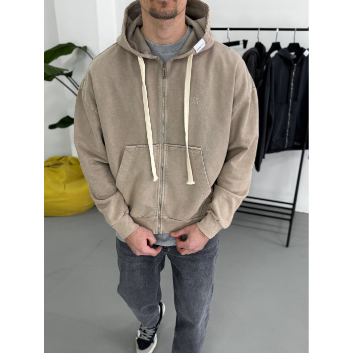 Oversize зіп-худі Washed