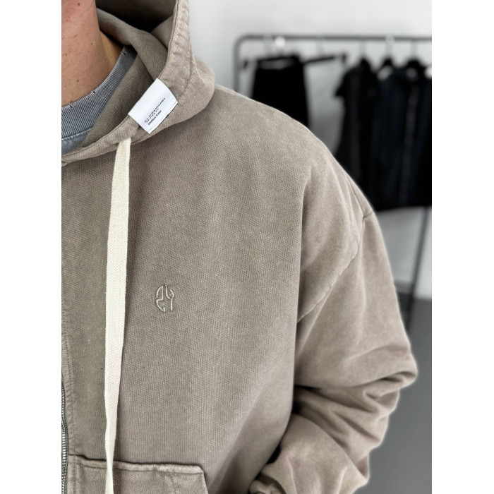 Oversize зіп-худі Washed