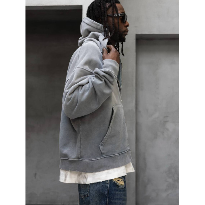 Oversize зіп-худі Washed