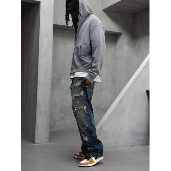 Oversize зіп-худі Washed