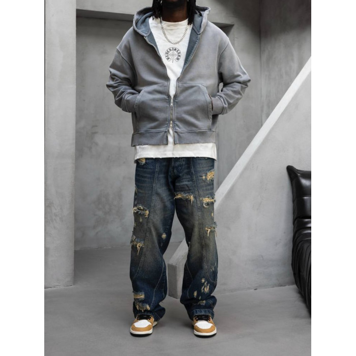 Oversize зіп-худі Washed