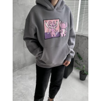 Oversize худі з принтом