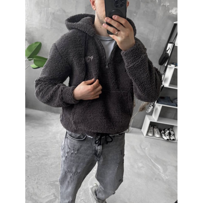 Плюшевий худі oversize