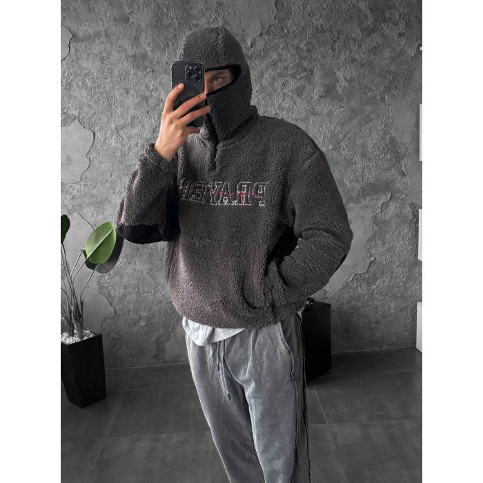 Плюшевий худі oversize