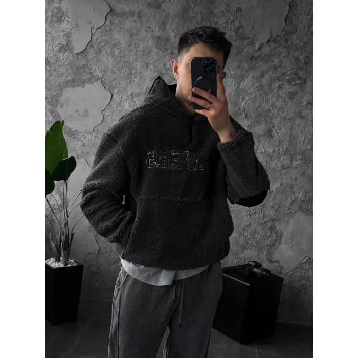 Плюшевий худі oversize