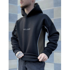 Oversize худі на флісі з надписом
