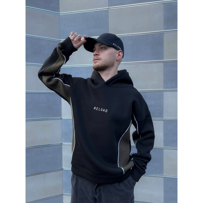 Oversize худі на флісі з надписом
