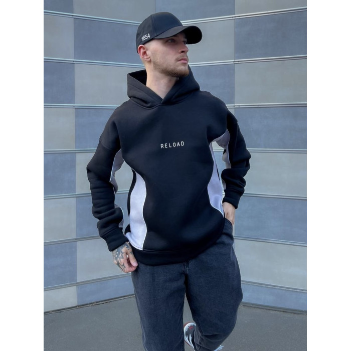 Oversize худі на флісі з надписом