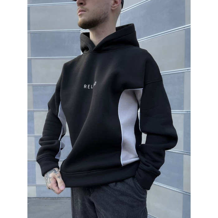 Oversize худі на флісі з надписом