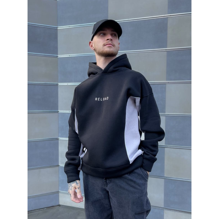 Oversize худі на флісі з надписом