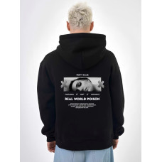Oversize худі на флісі з принтом