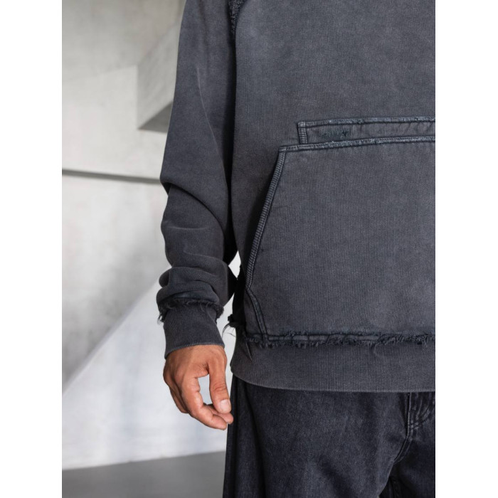 Oversize худі з необробленими краями