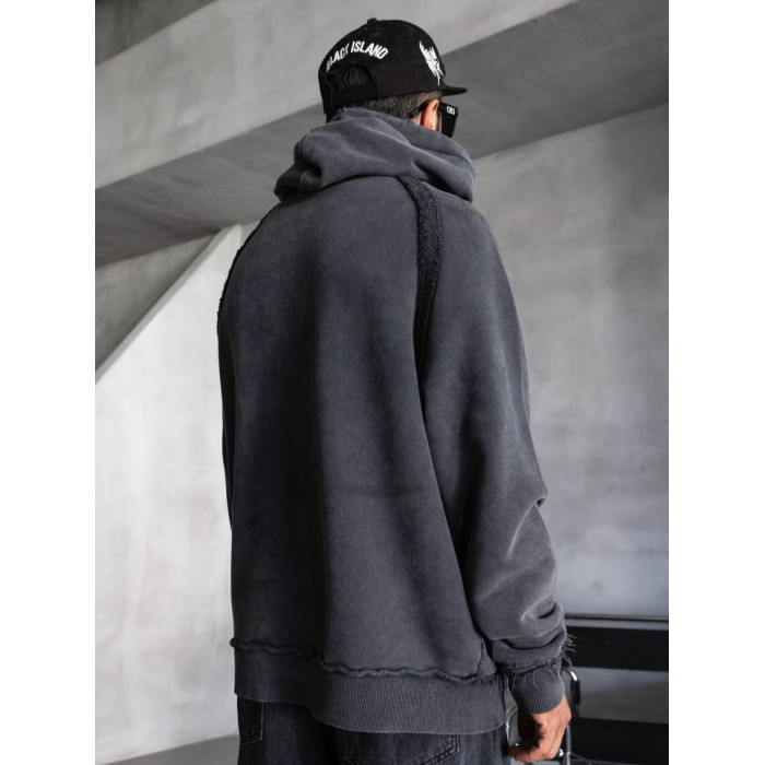Oversize худі з необробленими краями