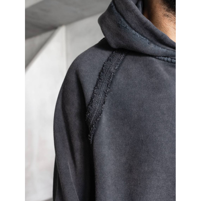 Oversize худі з необробленими краями