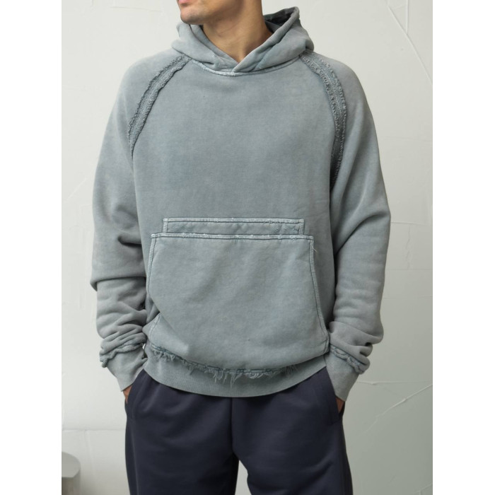 Oversize худі з необробленими краями