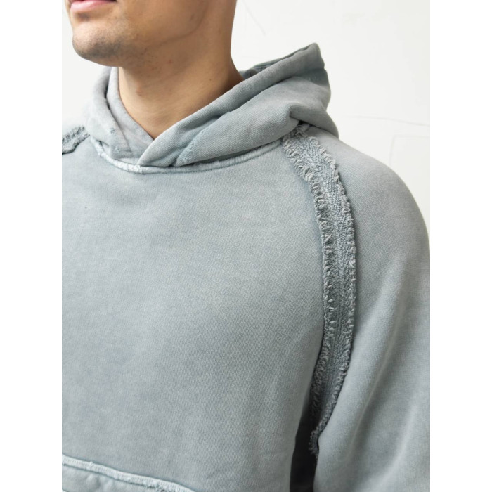 Oversize худі з необробленими краями