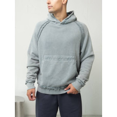 Oversize худі з необробленими краями