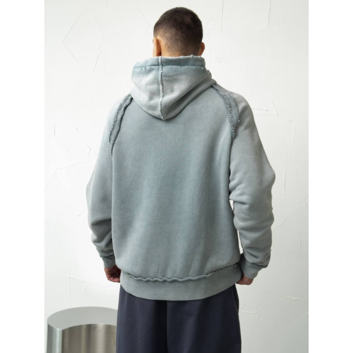 Oversize худі з необробленими краями