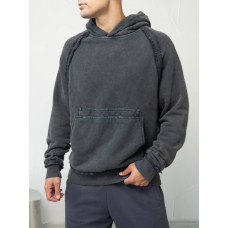 Oversize худі з необробленими краями