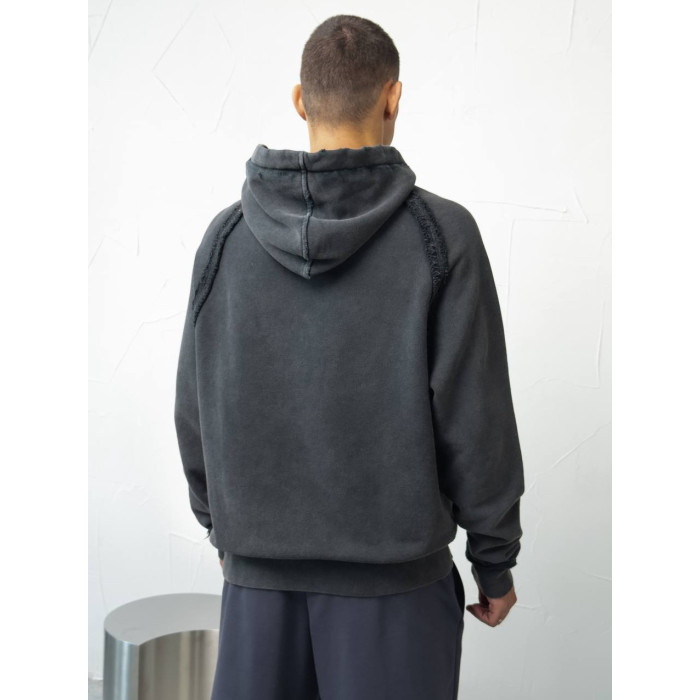 Oversize худі з необробленими краями