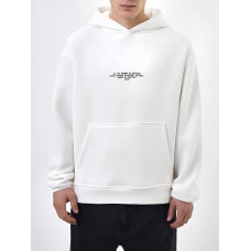 Oversize худі на флісі з надписом