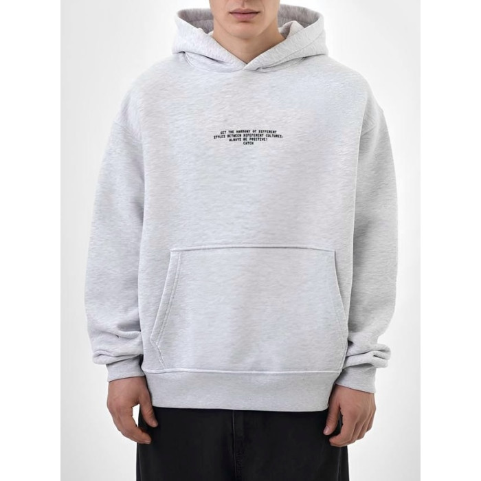 Oversize худі на флісі з надписом