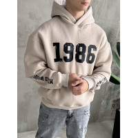 Oversize худі на флісі з принтом
