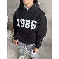 Oversize худі на флісі з принтом