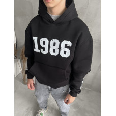 Oversize худі на флісі з принтом