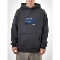 Oversize худі з принтом