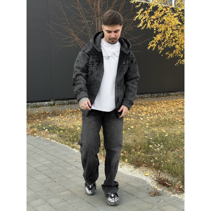 Об'ємний худі на блискавці