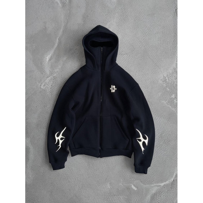 Oversize худі з рефлективним принтом