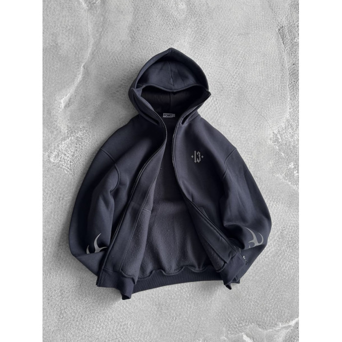 Oversize худі з рефлективним принтом