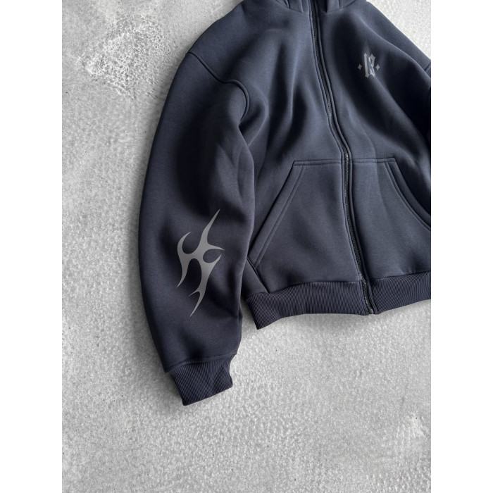 Oversize худі з рефлективним принтом