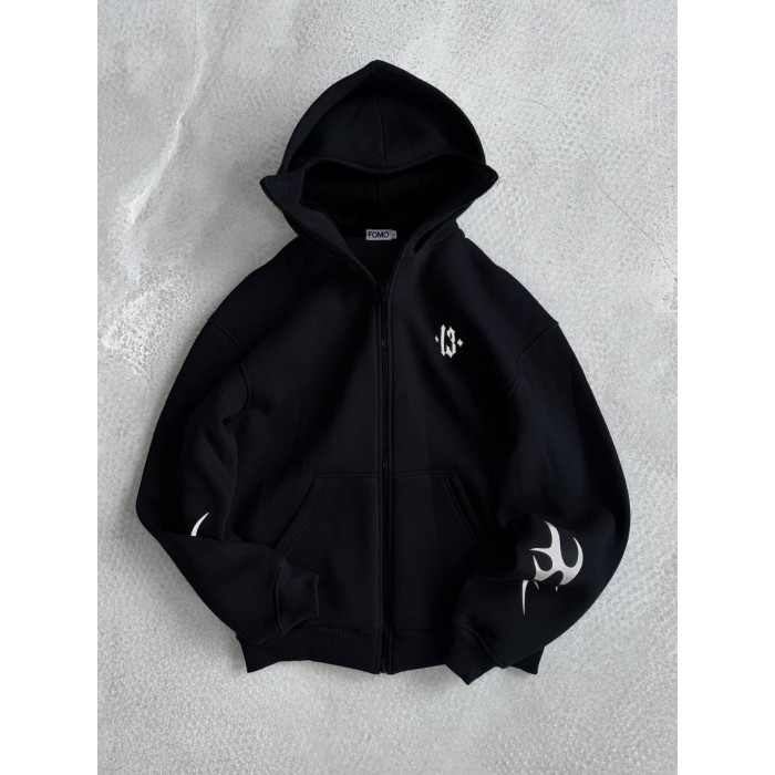 Oversize худі з рефлективним принтом