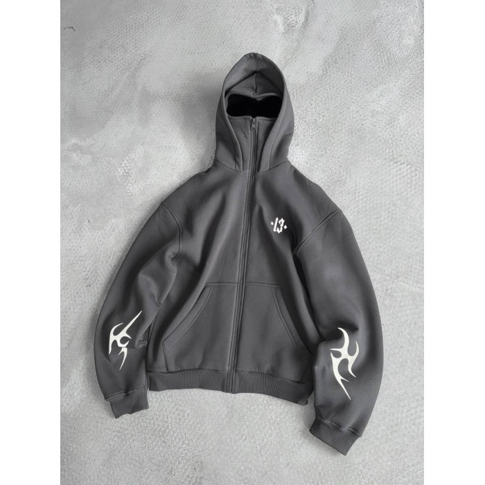 Oversize худі з рефлективним принтом