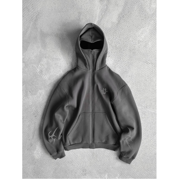 Oversize худі з рефлективним принтом