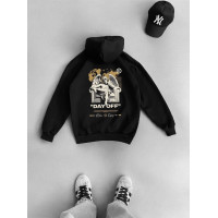 Oversize худі з принтом