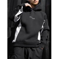 Oversize худі на флісі з надписом