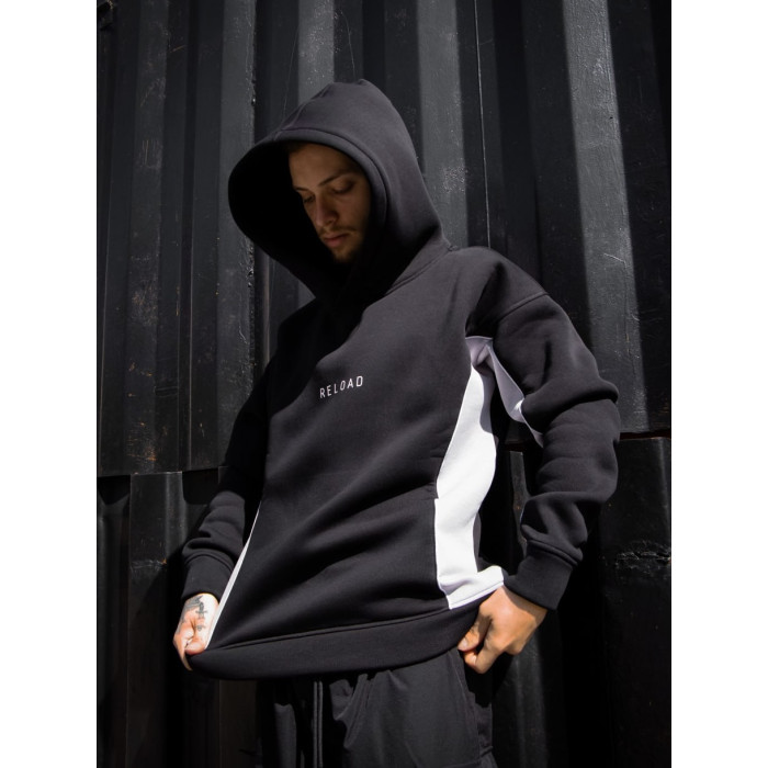 Oversize худі на флісі з надписом