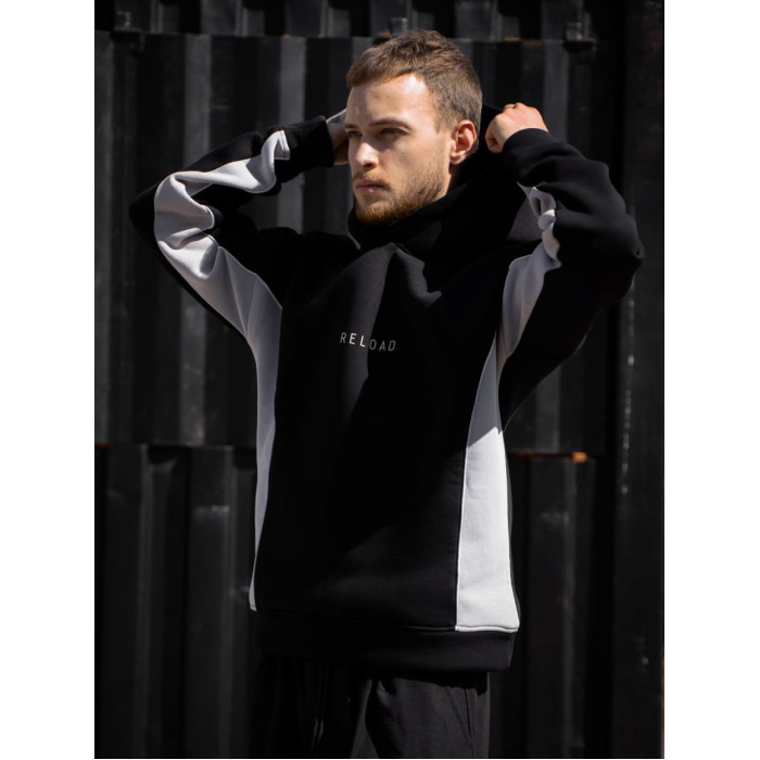 Oversize худі на флісі з надписом