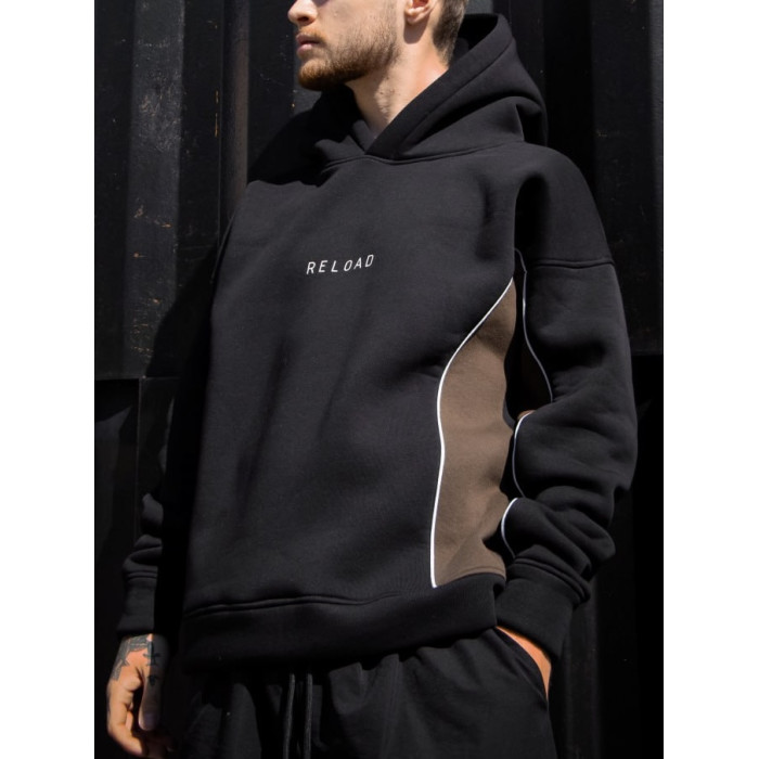 Oversize худі на флісі з надписом