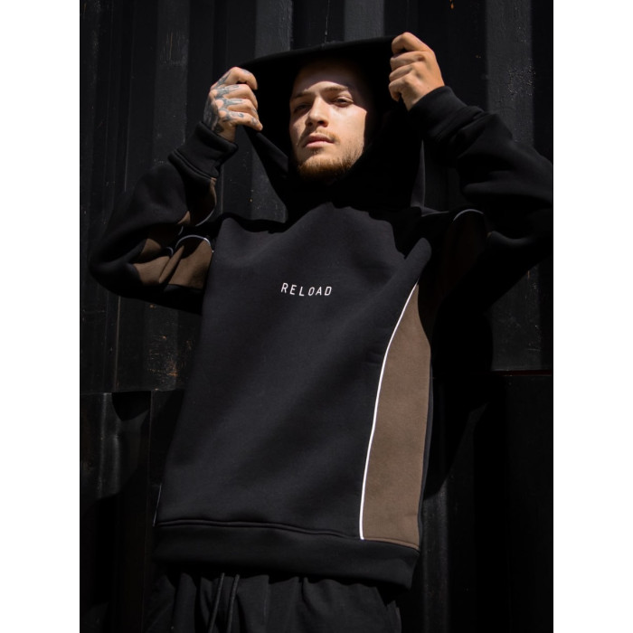 Oversize худі на флісі з надписом
