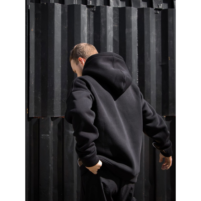 Oversize худі на флісі з надписом