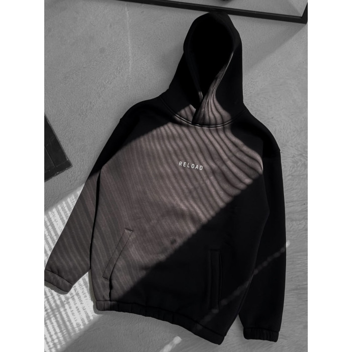 Oversize худі на флісі з надписом