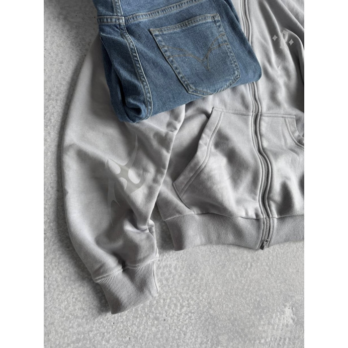 Oversize худі з рефлективним принтом