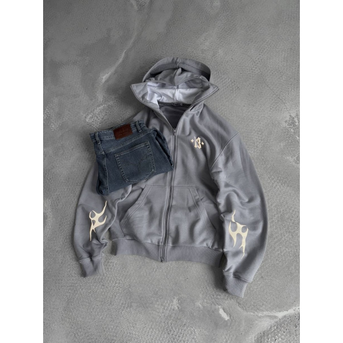 Oversize худі з рефлективним принтом